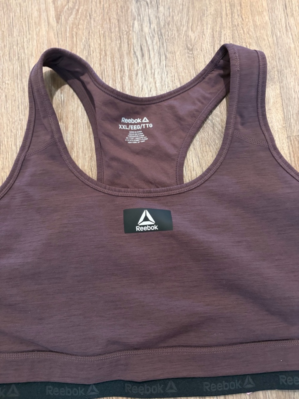 Reebok Women's Maroon Racerback Performance Sports Bra